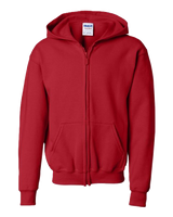 Gildan Heavy Blend Youth Zip Up Hooded Sweatshirt
