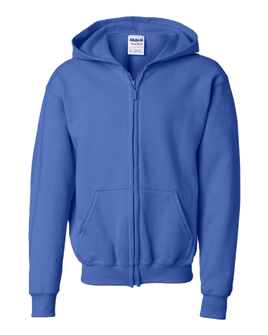 Gildan Heavy Blend Youth Zip Up Hooded Sweatshirt