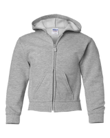 Gildan Heavy Blend Youth Zip Up Hooded Sweatshirt