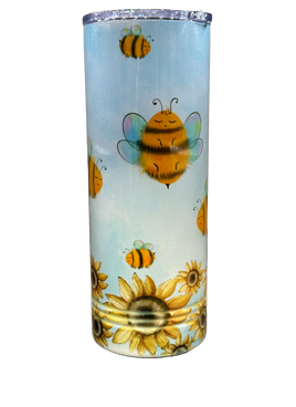 Polar Camel 22 oz. White Sublimatable Skinny Tumbler with Slider Lid