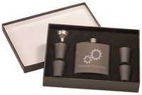 6 oz. Laserable Flask Gift Set