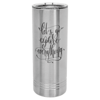 Polar Camel 22 oz. Laserable Skinny Tumbler with Slider Lid