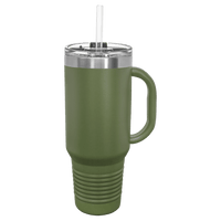 Polar Camel 40 oz. Travel Mug with Handle, Straw Included