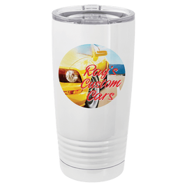 Sublimatable Polar Camel 20 oz. White Vacuum Insulated Tumbler w/Lid