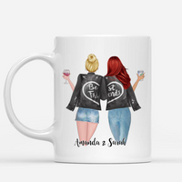 Customizable 2 Girl Ceramic Mug - 11 and 15 oz.