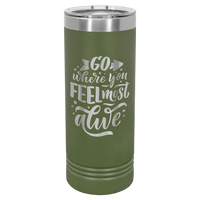 Polar Camel 22 oz. Laserable Skinny Tumbler with Slider Lid